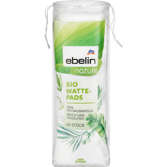 Ebelin Organic Cotton Pads 60 Pieces